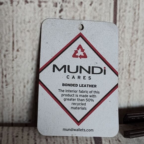 Mundi Classic Double Zip Around Wallet Clutch in Brown, New! - Picture 9 of 10